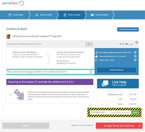 parcelhero discount code